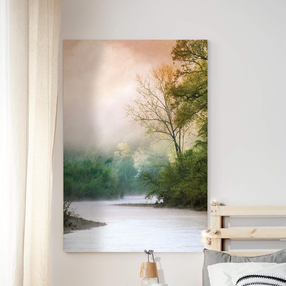 Nature Canvas Wall Art Home Paintings Artwork Serene Forest Lake Romantic Modern Wall Hanging Decorations Prints for Bedroom Living Room Office Kitchen - 24"x36" LT06 - Image 2