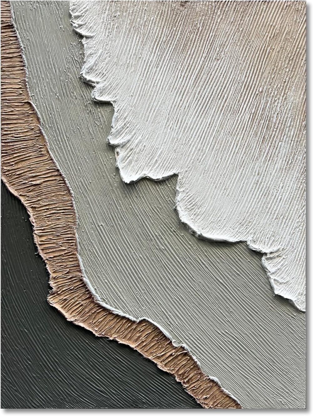 Art Hand-Painted Beach Wave Landscape Oil Painting 40x28 Inch Abstract Wall Decorative Art