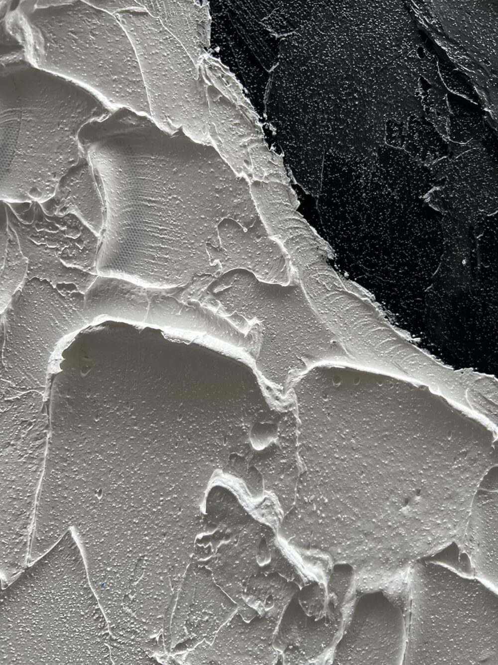 Art hand-painted Thick Texture Black and White Minimalist Oil Painting 45x30 inch Large Office Corridor Living Room Wall Decorative Art Painting - Image 2